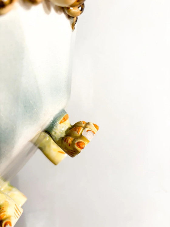 Handbemaltes Säulen-Keramik-Mittelstück aus den 1950er Jahren – Dekorative Objekte, Ceramic (photo 11 of 12)