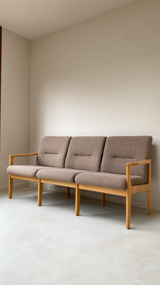 Image 1 of Vintage wooden seating area / sofa / armchairs