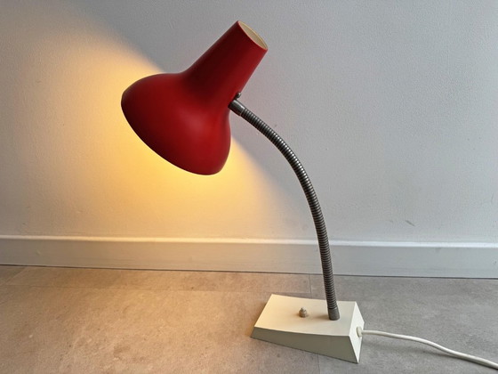1x Lampada da scrivania grande in stile Mid-Century, rossa. – SIS, Lampade da scrivania, Metal (photo 4 of 8)