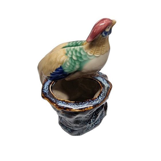 Image 1 of Vintage Shiwan vase with pheasant