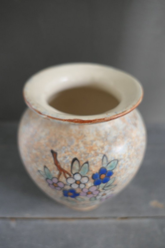 Image 1 of Art Deco A. Dubois vaas pastelkleuren