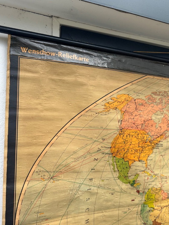 Image 1 of Karl Wenschow Mappa su tela tedesca degli anni '50