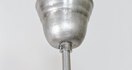Image 1 of Vintage Opaline Glass Globe Pendant Light / Mid Century Modern Ceiling Lamp / Scandinavian Hanging Light 