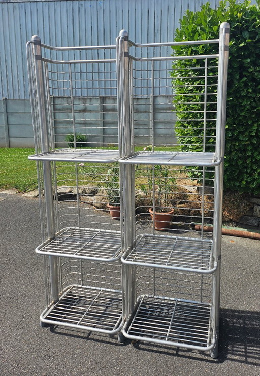Étagère Art Déco, Aluminium – wandrek, Metal (photo 2 of 8)