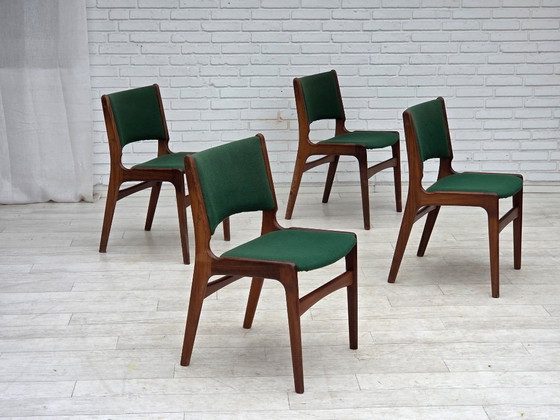 Image 1 of 1960er Jahre, Dänisches Design von Erik Buch, Set aus 4 Esszimmerstühlen Modell 89.