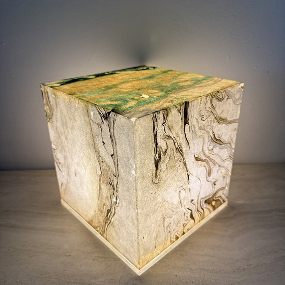 Image 1 of Mid-Century Design Lucite Cube Table Lamp, 1970’s