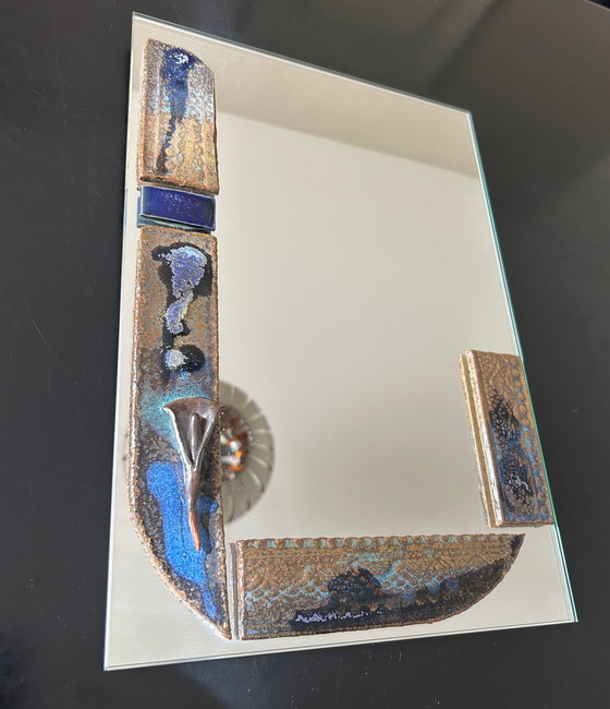 Image 1 of Mirror With Ceramic Inlay