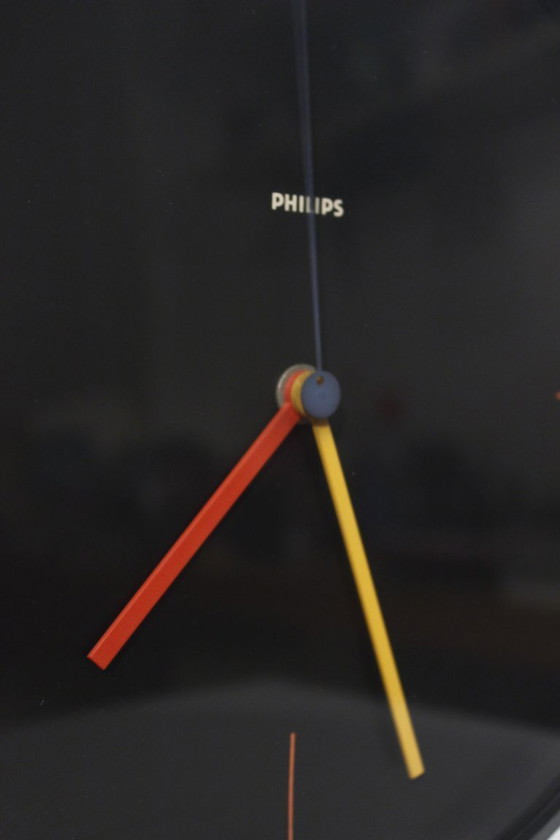 Image 1 of Philips HR5682 Horloge murale vintage design Memphis 1980s West Germany