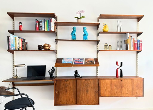 Modular wall system by Kai Kristiansen for FM Møbler 1960s