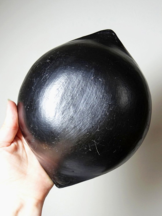 Image 1 of Pair of black pottery bowls from Chamba, Colombia, Pijao craftsmanship, 1970s