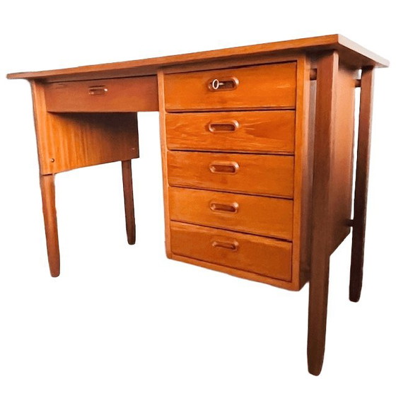 Image 1 of Vintage mid-century Danish design desk teak 1960's
