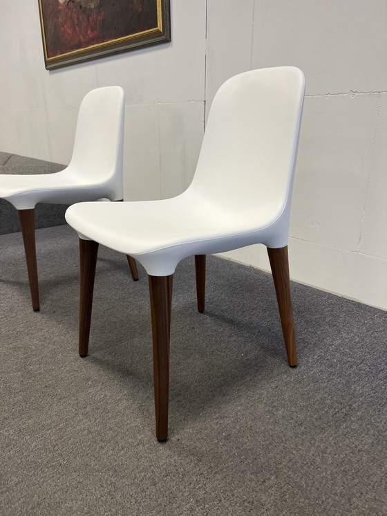 Image 1 of Tonon Tako Dining Chair White Soft Touch Walnut