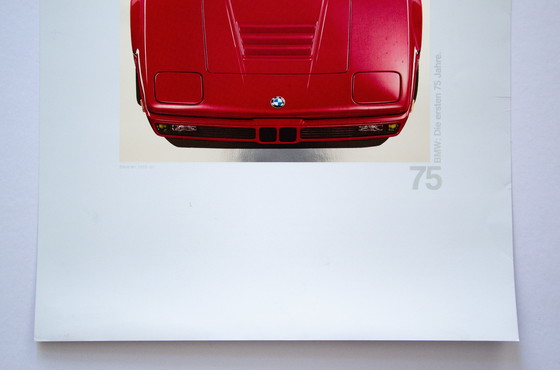Image 1 of Original Vintage BMW M1 Serigraphy / 75 Years BMW / 1991 / 59.5 x 42cm / Very Rare / No Reprint