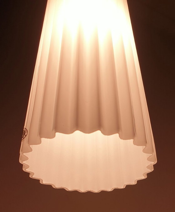 Image 1 of 2x Lamp - TYP T0712 - Opaline glas plissé - Ikea / 365+ Lunta 11