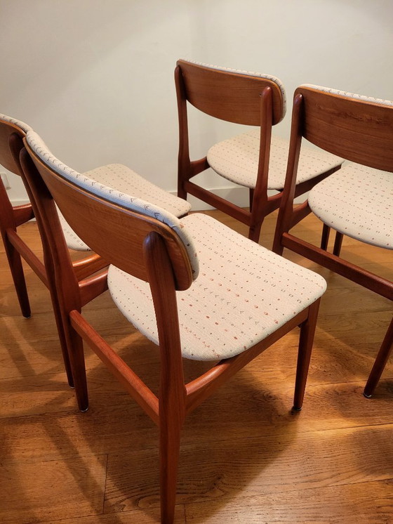 Image 1 of Set di 4 sedie di B. Rasmussen per Thorsø Møbelfabrik