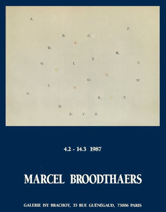 Image 1 of Marcel BROODTHAERS Expo 87 - Galerie Isy Brachot-poster 1987