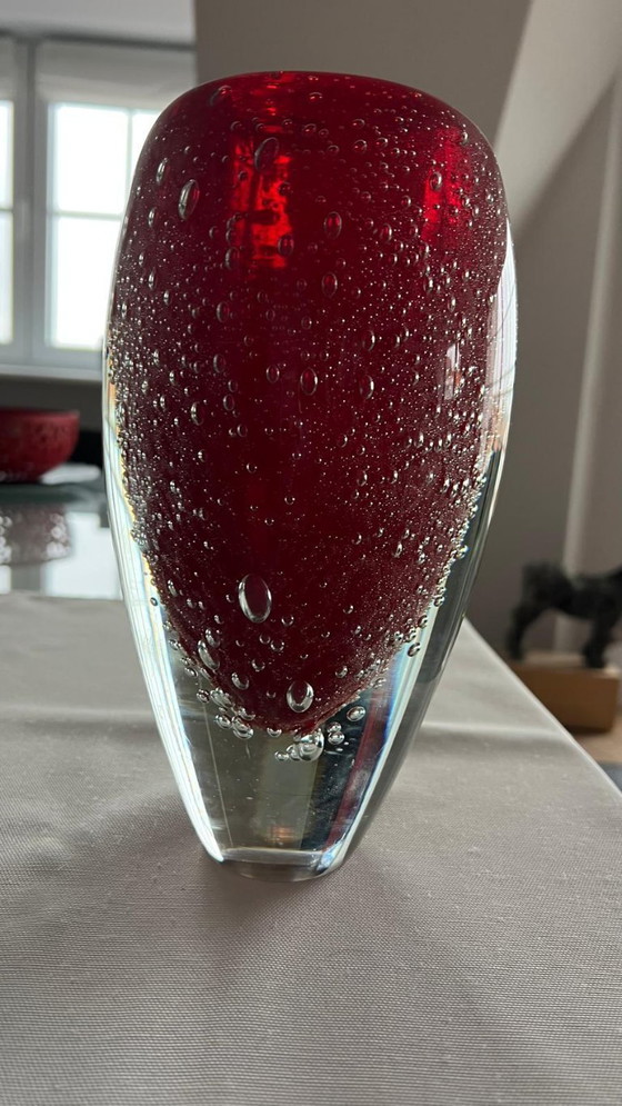 Image 1 of Italian red vase (Murano)