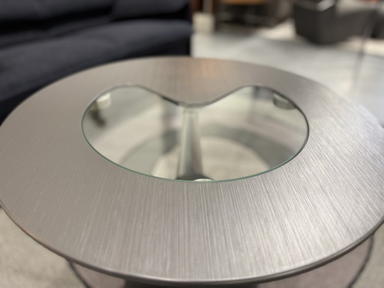 Image 1 of Leolux Cherubino Beistelltisch, schwarzes Leder