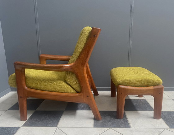 Image 1 of Fauteuil + Hocker Gustav Thams pour A/S Vejen Danemark 1960