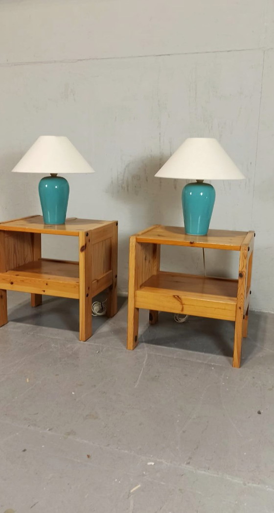 Image 1 of 2 x lampade da tavolo classiche, turchese