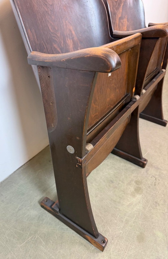 Vintage Two-Seat Cinema Bench from Thonet, 1950s – Folding chairs, Wood (photo 10 of 21)