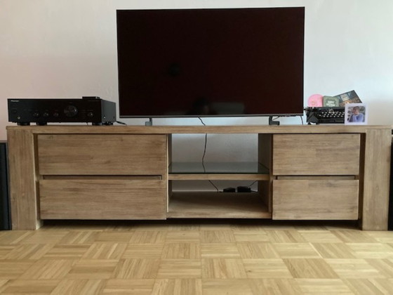 Image 1 of 2 estanterías | 1 mueble de TV de madera maciza