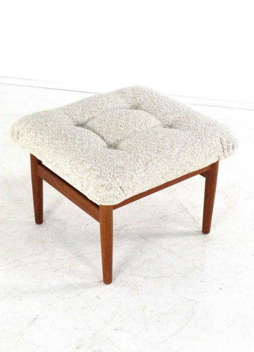 Arne Vodder für France & Son Fußhocker FD164 Vintage neu gepolstert – France & Søn, hockers en poefs, Wood