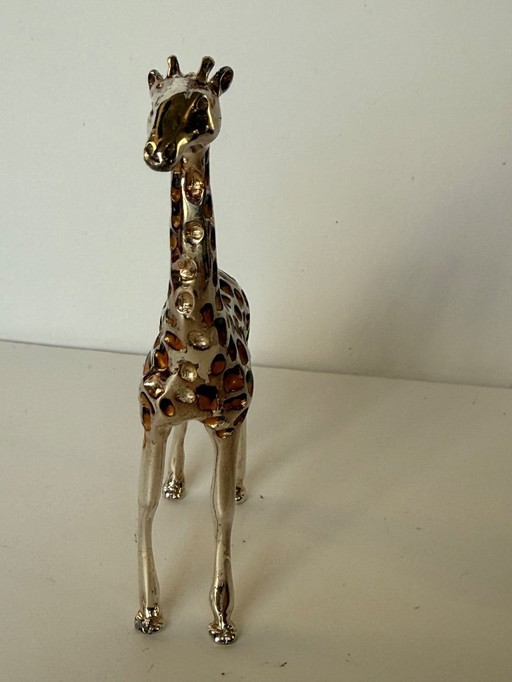 Saturno sterling silver enamel giraffe 