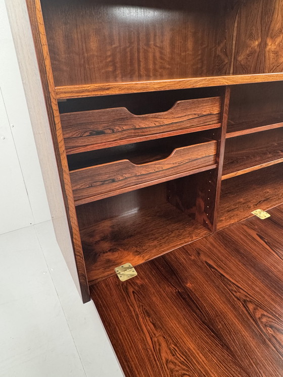Image 1 of Poul Hundevad Rosewood Bookcase – Danish Design with Hidden Functionality