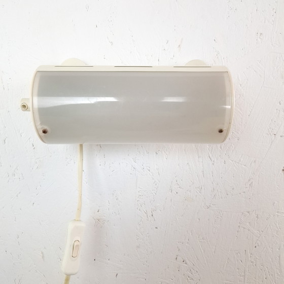 Image 1 of Vintage wall lamp Ikea Smyg bedside lamp metal/plastic white Maria Vinka