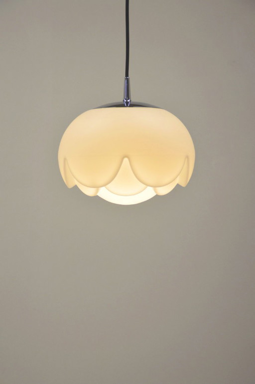 Hanglamp Artichoke in opaalglas van Peill & Putzler, 1974