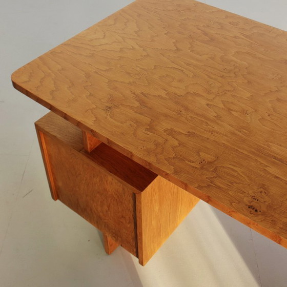 Image 1 of Mid-Century Desk by Bohumil Landsman, Vintage 1960s 1970s, Completely Restored
