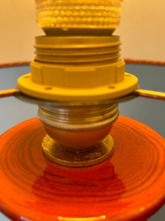 Image 1 of Kaiser Leuchten: Mid-Century Bubble Lampe in feurigem Rot