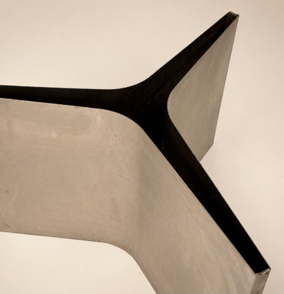 ÉTIENNE FERMIGIER — Drie Salontafels J.E.R., circa 1968 – Glass, Metal (photo 10 of 13)