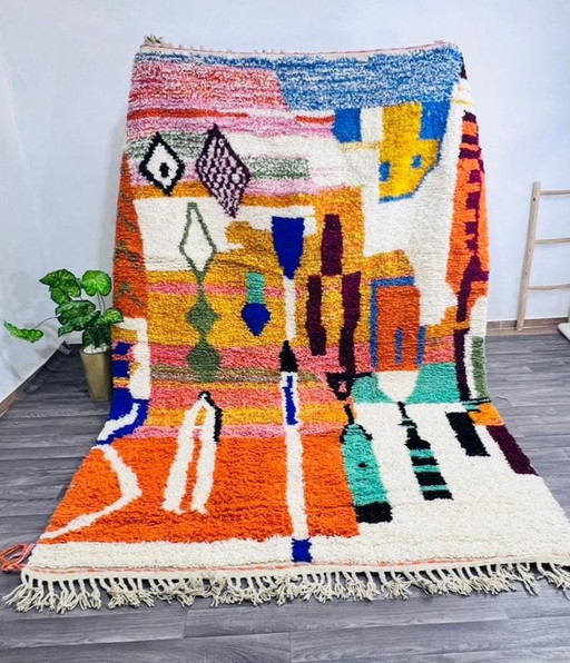 Einzigartiger handgefertigter Berberwollteppich, 200 x 300 cm – vloerkleden en tapijten, Wool