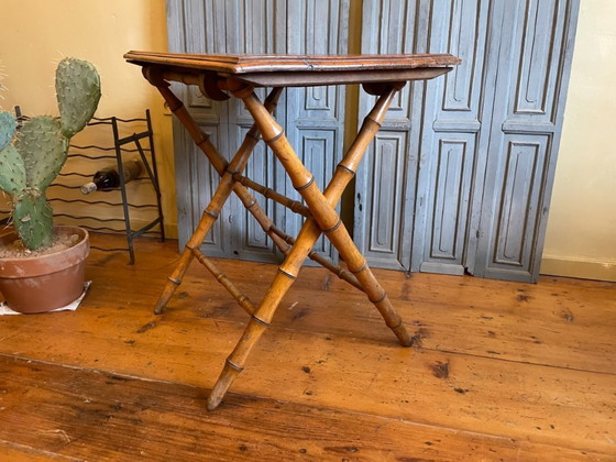 Image 1 of Mesa plegable Mesa auxiliar Antigua francesa
