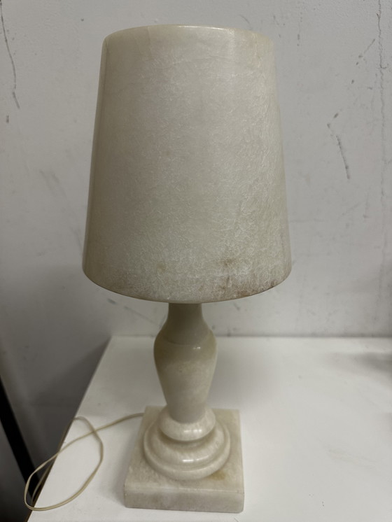 Image 1 of Vintage 70's Alabaster Lamp H 39 Cm