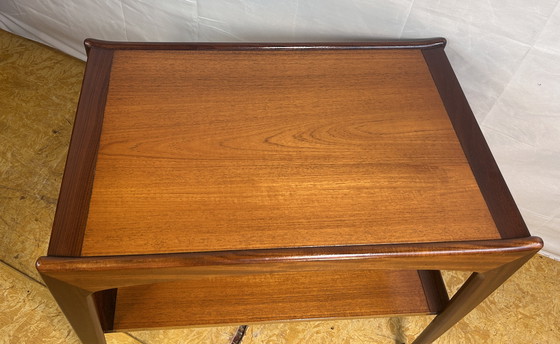Image 1 of Mid Century Retro Vintage Teak & Afromosia serveerwagen - Deens ontwerp, jaren 1960