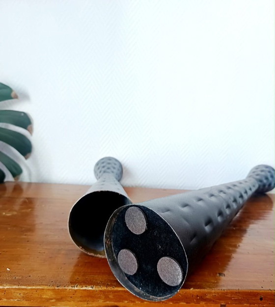 Image 1 of 2 portacandele vintage in metallo a forma di diabolo