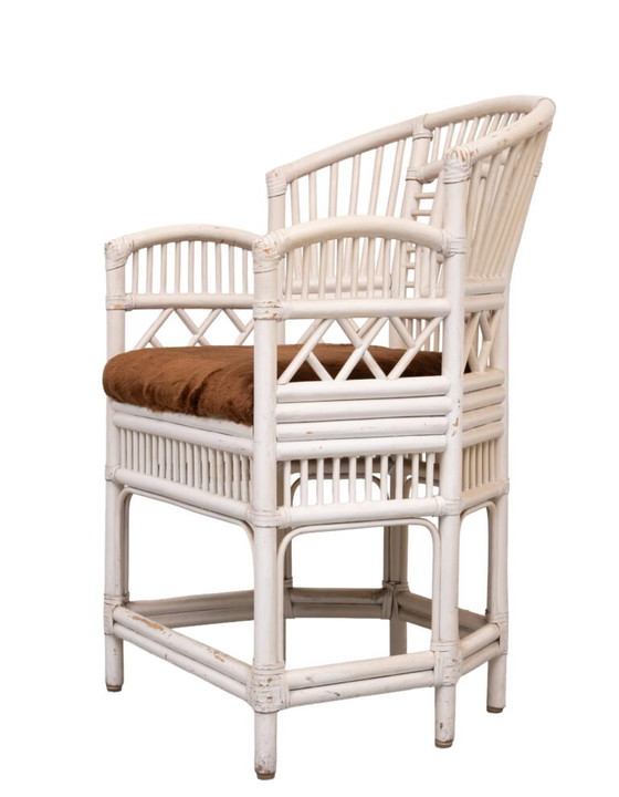 Set vintage Chippendale Brighton Pavilion rattan chair and table 1960s – Armchairs (photo 40 of 40)