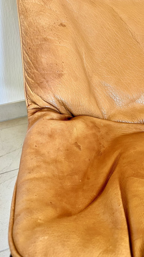 Image 1 of Vintage Falcon fauteuil (hoge rugleuning) en poef – Sigurd Resell, Vatne Møbler (jaren 70)