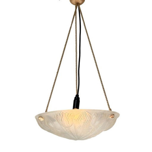 Art Deco - Ceiling fixture - France - In the style of Degue - Matt glass