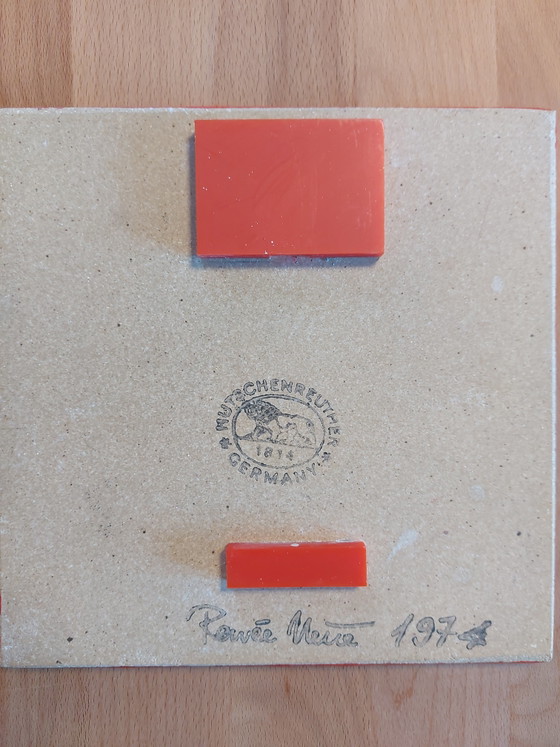 Image 1 of Vintage Hutschenreuther ceramic tile – Design Renée Neue (1970s)