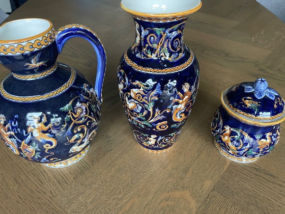 Image 1 of Set 3 Vazen Gien Renaissance Blue