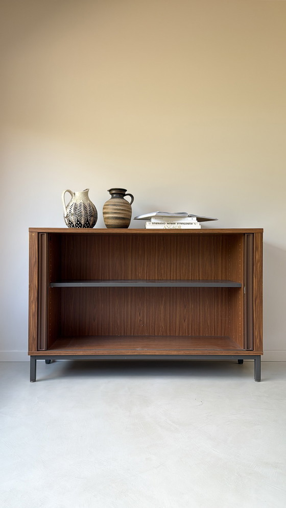 Image 1 of Vintage wooden sideboard with tambour doors