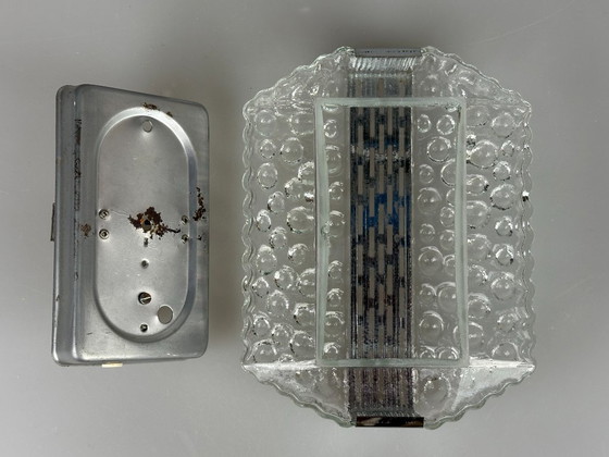 Image 1 of 60s 70s Bubble Wall Lamp Chrome & Glass Space Age by Hustadt Leuchten