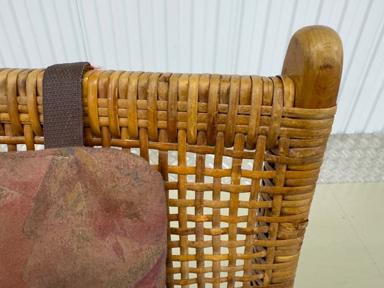 Vintage Set 2x Mid Century Design Fauteuils Muntendam Voor Gebr. Jonkers – gebroeders Jonkers, Rattan, Skai (photo 9 of 16)