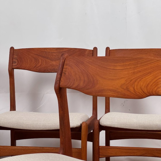 Image 1 of Ensemble de 6 chaises de salle à manger danoises en teck Erik Buch pour O.D. Møbler, années 1960 - Mid-Century Modern