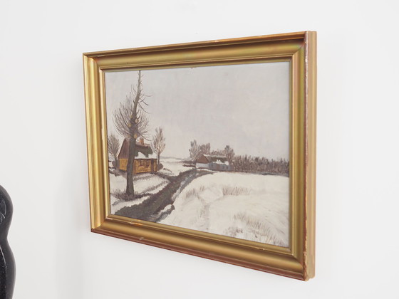Image 1 of Peinture "The Winterscape", design scandinave, années 1960