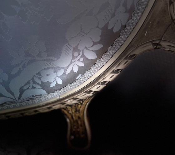 Image 1 of Louis Seize seating group: sofa, 4 chairs, table